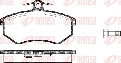 Remsa 0134.00 - Комплект спирачно феродо, дискови спирачки vvparts.bg