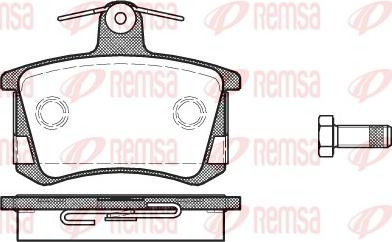 Remsa 0135.40 - Комплект спирачно феродо, дискови спирачки vvparts.bg