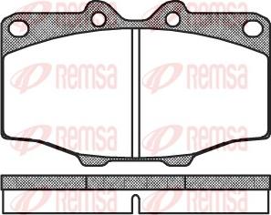 Remsa 0132.00 - Комплект спирачно феродо, дискови спирачки vvparts.bg