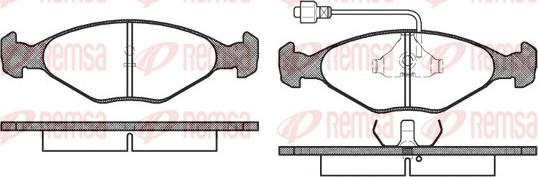 Remsa 0124.02 - Комплект спирачно феродо, дискови спирачки vvparts.bg