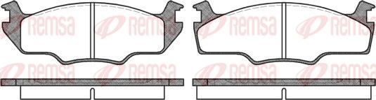 Remsa 0121.00 - Комплект спирачно феродо, дискови спирачки vvparts.bg