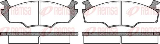 Remsa 0121.10 - Комплект спирачно феродо, дискови спирачки vvparts.bg