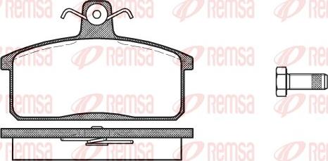 Remsa 0128.40 - Комплект спирачно феродо, дискови спирачки vvparts.bg