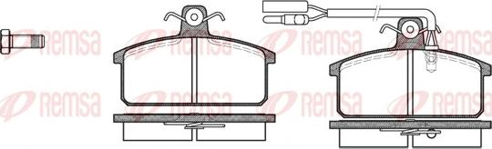 Remsa 0128.12 - Комплект спирачно феродо, дискови спирачки vvparts.bg