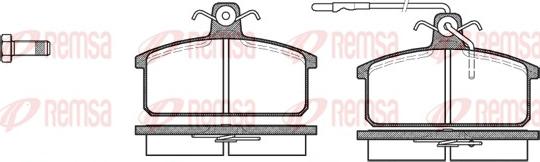 Remsa 0128.32 - Комплект спирачно феродо, дискови спирачки vvparts.bg