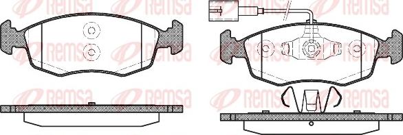 Remsa 0172.52 - Комплект спирачно феродо, дискови спирачки vvparts.bg