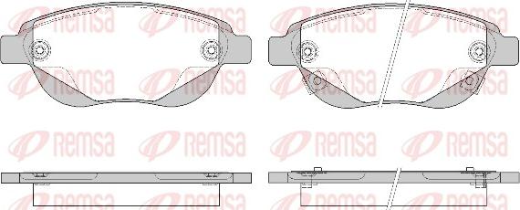 Remsa 0841.02 - Комплект спирачно феродо, дискови спирачки vvparts.bg