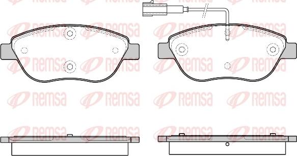 Remsa 0859.45 - Комплект спирачно феродо, дискови спирачки vvparts.bg