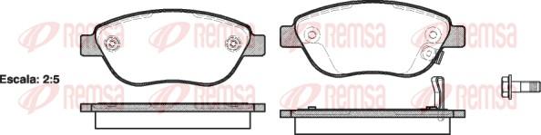 Remsa 0859.21 - Комплект спирачно феродо, дискови спирачки vvparts.bg