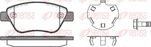 Remsa 0858.30 - Комплект спирачно феродо, дискови спирачки vvparts.bg
