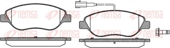 Remsa 0860.02 - Комплект спирачно феродо, дискови спирачки vvparts.bg