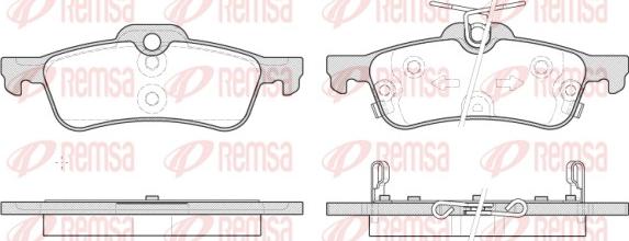 Remsa 0862.12 - Комплект спирачно феродо, дискови спирачки vvparts.bg