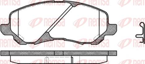 Remsa 0804.02 - Комплект спирачно феродо, дискови спирачки vvparts.bg