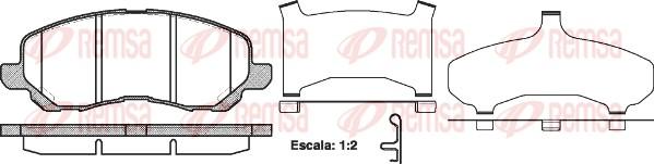 Remsa 0804.31 - Комплект спирачно феродо, дискови спирачки vvparts.bg