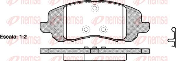 Remsa 0804.20 - Комплект спирачно феродо, дискови спирачки vvparts.bg