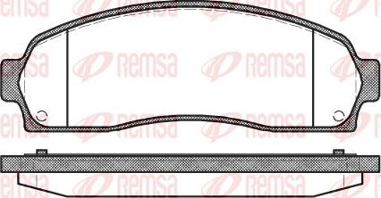 Remsa 0805.00 - Комплект спирачно феродо, дискови спирачки vvparts.bg