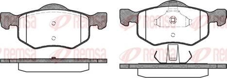 Remsa 0802.00 - Комплект спирачно феродо, дискови спирачки vvparts.bg