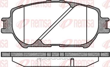 Remsa 0884.00 - Комплект спирачно феродо, дискови спирачки vvparts.bg