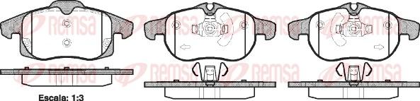 Remsa 0888.40 - Комплект спирачно феродо, дискови спирачки vvparts.bg