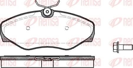 Remsa 0834.00 - Комплект спирачно феродо, дискови спирачки vvparts.bg