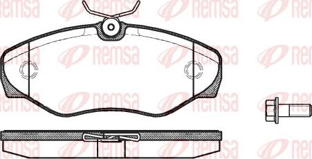 Remsa 0834.10 - Комплект спирачно феродо, дискови спирачки vvparts.bg