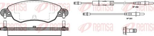 Remsa 0829.04 - Комплект спирачно феродо, дискови спирачки vvparts.bg