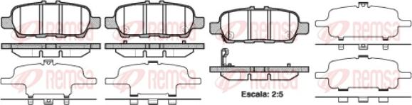 Remsa 0876.41 - Комплект спирачно феродо, дискови спирачки vvparts.bg