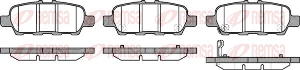 Remsa 0876.31 - Комплект спирачно феродо, дискови спирачки vvparts.bg