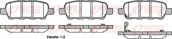 Remsa 0876.21 - Комплект спирачно феродо, дискови спирачки vvparts.bg