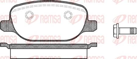 Remsa 0878.00 - Комплект спирачно феродо, дискови спирачки vvparts.bg