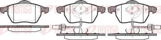 Remsa 0390.52 - Комплект спирачно феродо, дискови спирачки vvparts.bg