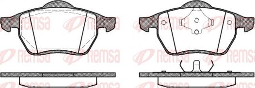 Remsa 0390.00 - Комплект спирачно феродо, дискови спирачки vvparts.bg