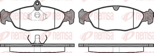 Remsa 0393.00 - Комплект спирачно феродо, дискови спирачки vvparts.bg