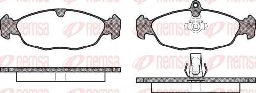 Remsa 0393.30 - Комплект спирачно феродо, дискови спирачки vvparts.bg