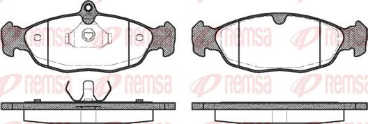 Remsa 0393.20 - Комплект спирачно феродо, дискови спирачки vvparts.bg
