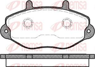Remsa 0392.00 - Комплект спирачно феродо, дискови спирачки vvparts.bg