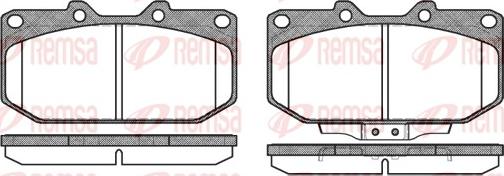 Remsa 0348.02 - Комплект спирачно феродо, дискови спирачки vvparts.bg