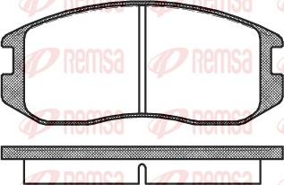 Remsa 0357.00 - Комплект спирачно феродо, дискови спирачки vvparts.bg