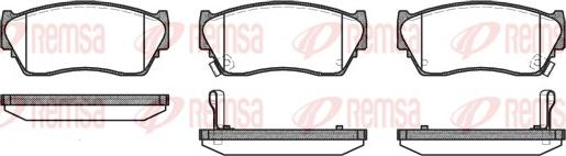 Remsa 0364.02 - Комплект спирачно феродо, дискови спирачки vvparts.bg