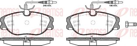 Remsa 0305.44 - Комплект спирачно феродо, дискови спирачки vvparts.bg