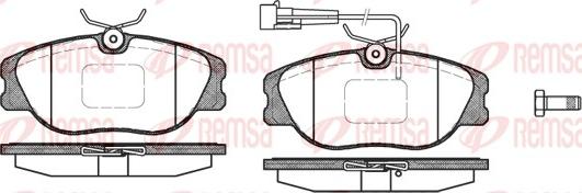 Remsa 0305.12 - Комплект спирачно феродо, дискови спирачки vvparts.bg