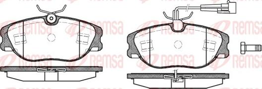 Remsa 0305.72 - Комплект спирачно феродо, дискови спирачки vvparts.bg