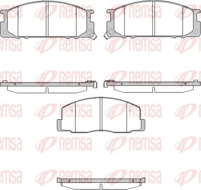 Remsa 0306.12 - Комплект спирачно феродо, дискови спирачки vvparts.bg