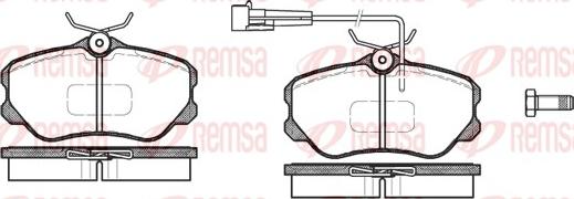 Remsa 0303.02 - Комплект спирачно феродо, дискови спирачки vvparts.bg