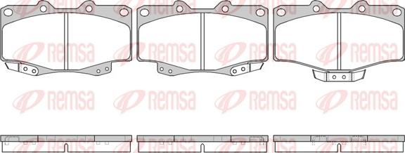 Remsa 0315.04 - Комплект спирачно феродо, дискови спирачки vvparts.bg