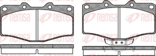 Remsa 0315.02 - Комплект спирачно феродо, дискови спирачки vvparts.bg