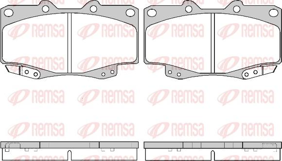 Remsa 0315.22 - Комплект спирачно феродо, дискови спирачки vvparts.bg