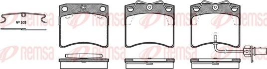 Remsa 0385.11 - Комплект спирачно феродо, дискови спирачки vvparts.bg