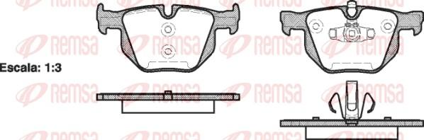 Remsa 0381.70 - Комплект спирачно феродо, дискови спирачки vvparts.bg