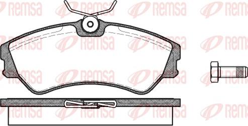 Remsa 0383.00 - Комплект спирачно феродо, дискови спирачки vvparts.bg